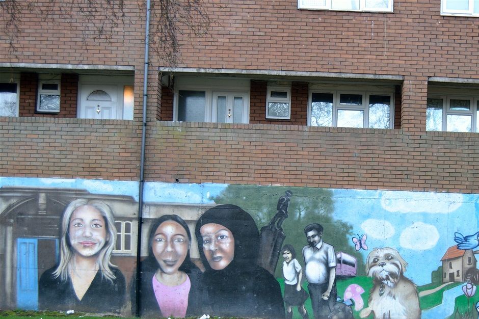 Mural on Claycroft estate , Community project 2005