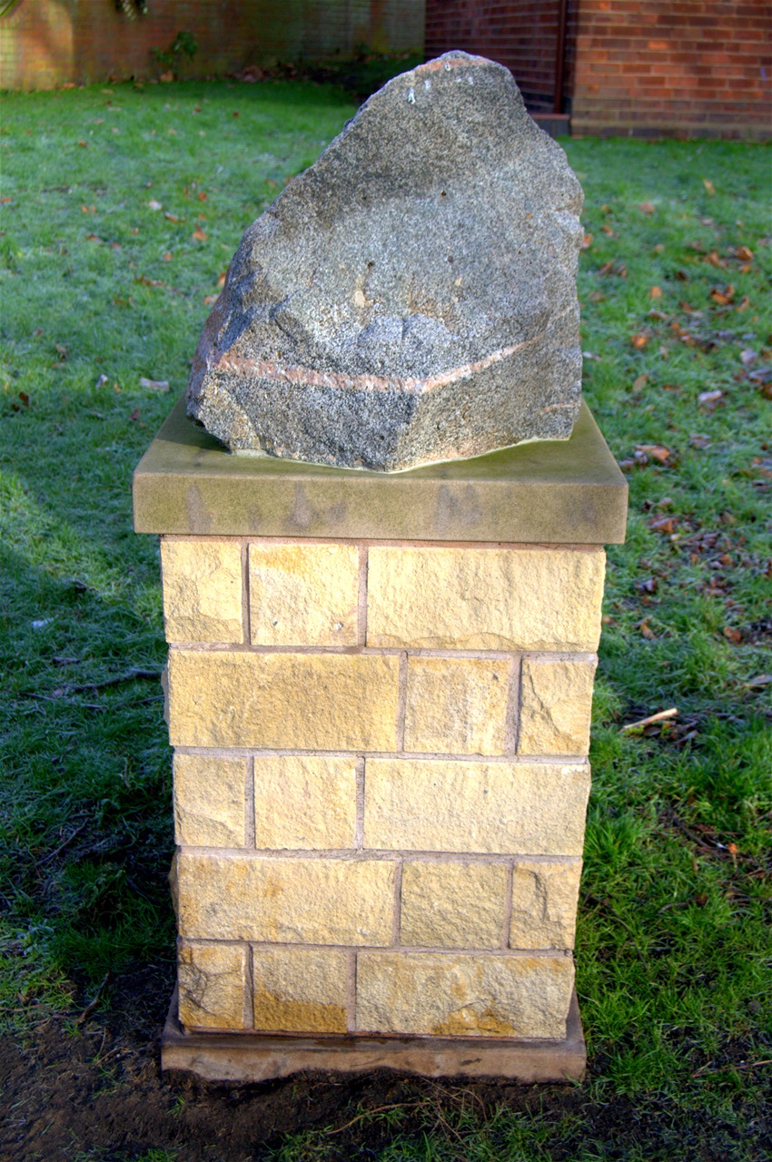 Monument in tribute to Bert Bissell in Buffery Park