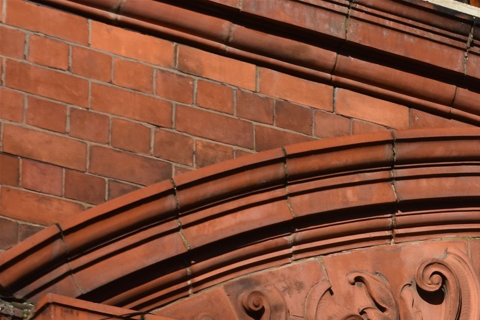 Former Bilston Community college facade. Architect CLN Wilson