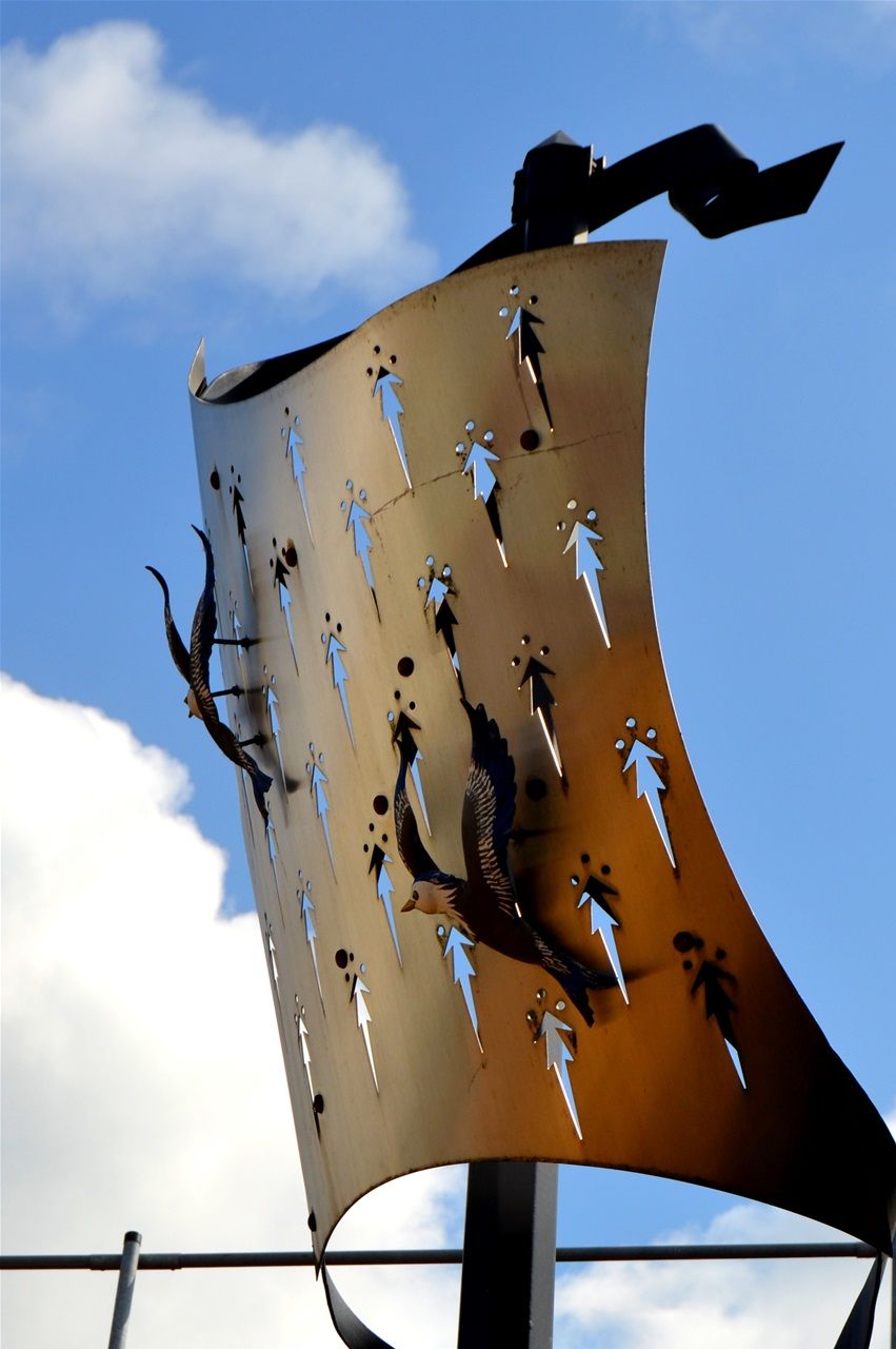 Heraldic Standard in Church st, designed by Kate Maddison
