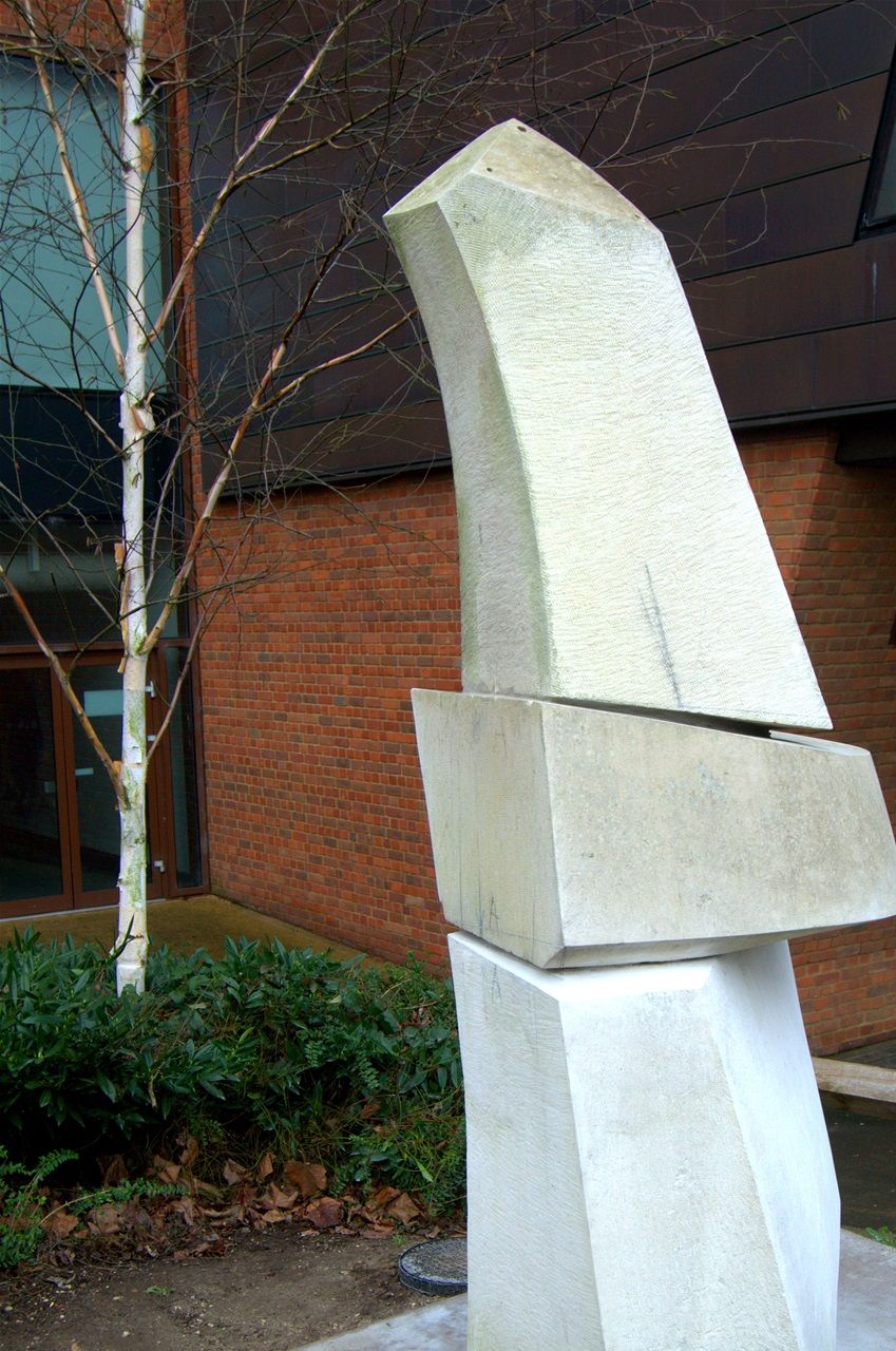 Obelisk with poem by Tagore, designed and carved John Vaughan 2019