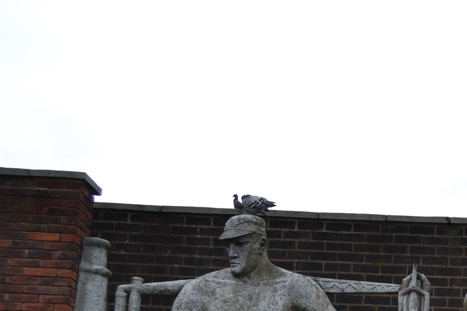 Birdcage walk, EB Copnall, Industry and Work supporting the Family and Education , fibreglass 1964