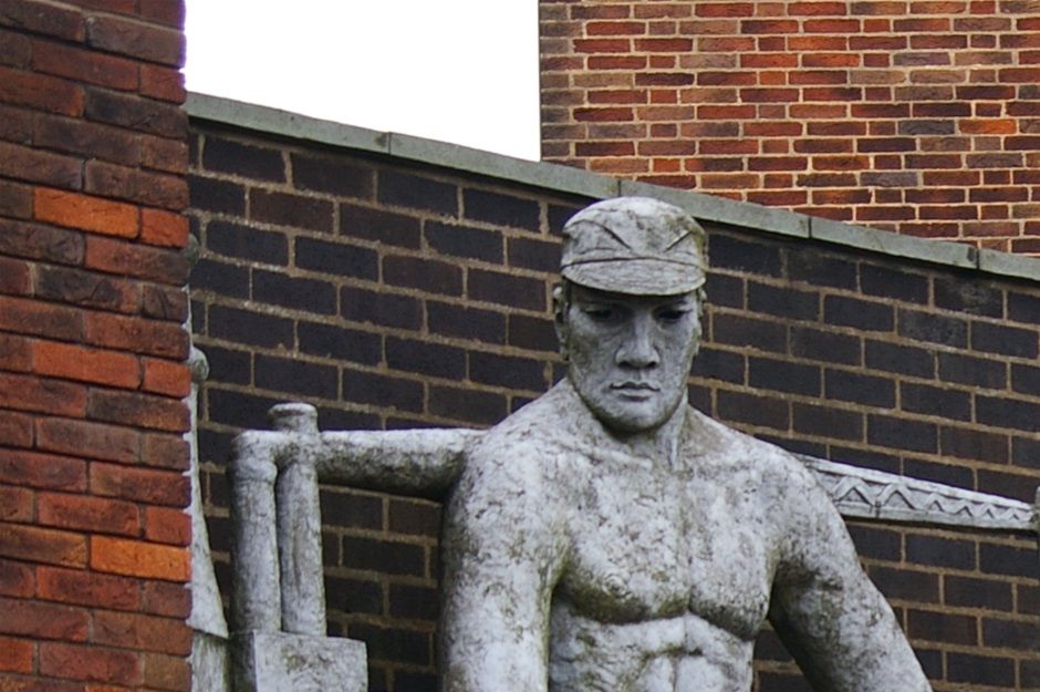 Birdcage walk, EB Copnall, Industry and Work supporting the Family and Education , fibreglass 1964