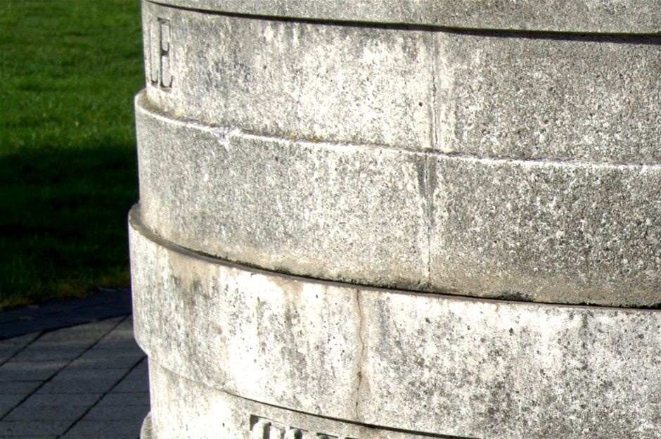 Castle gate park, James Whale tribute . cast iron film designed by Charles Hadcock 2001