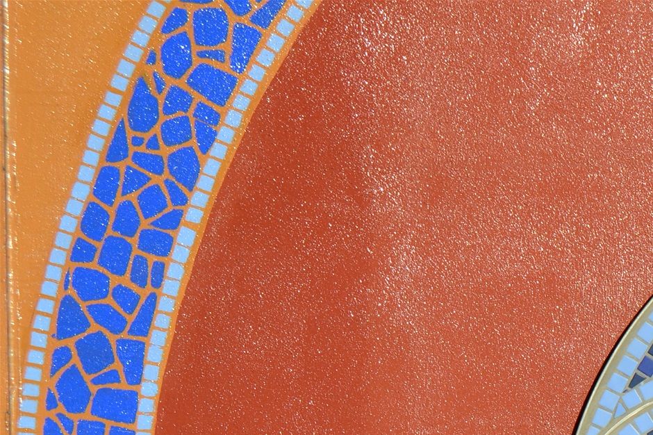 Cosmic themed mosaic. designed by Steve Field, layed by  R Ellis