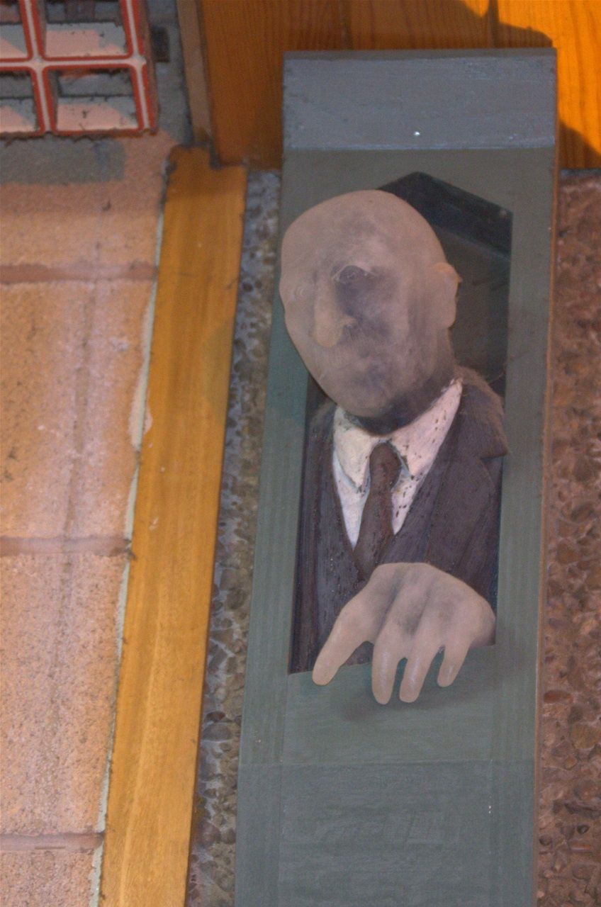 Crystal Leisure centre. Frederick Carder, sculpted by David Reekie 1990