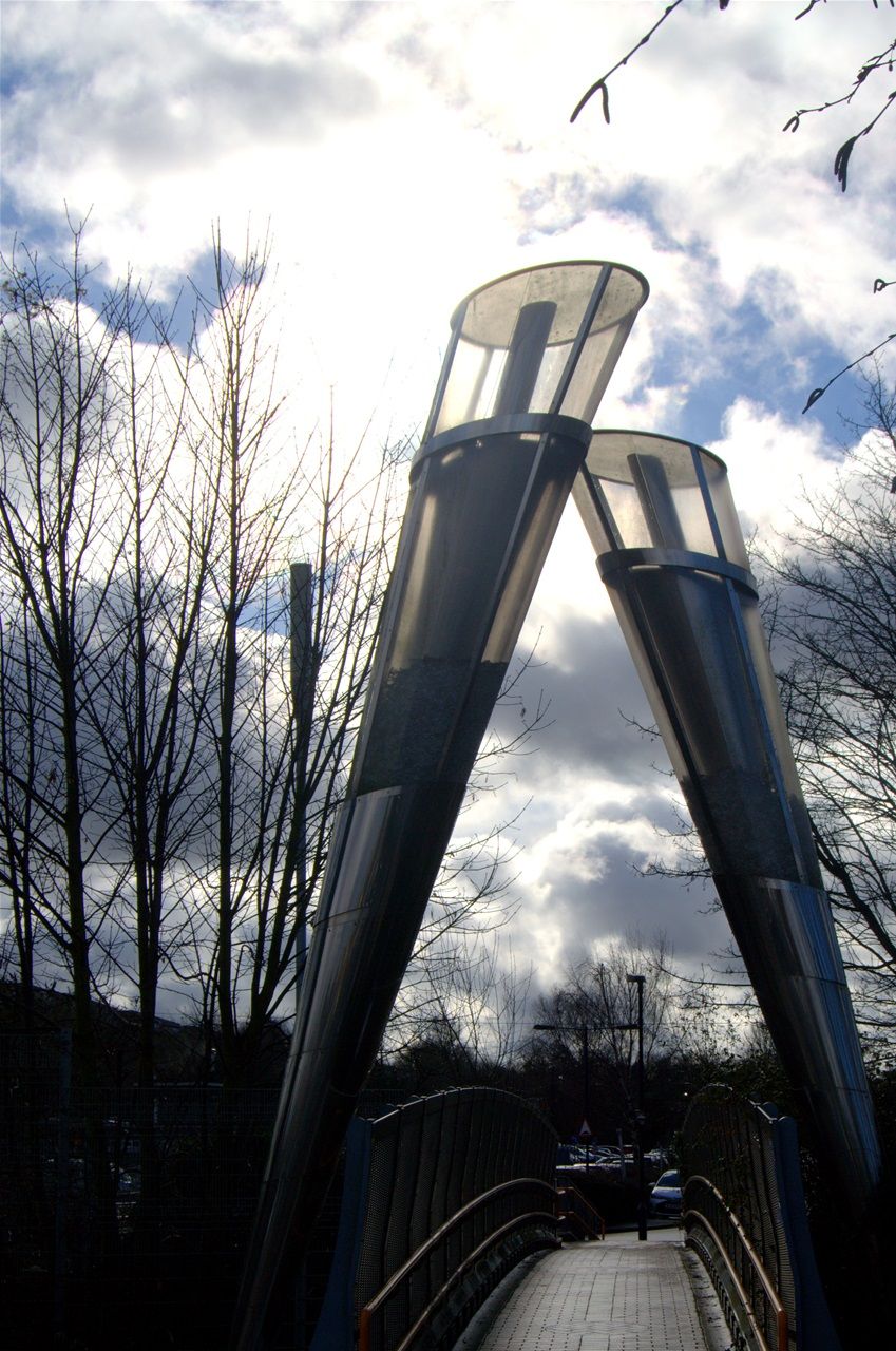 Chink, pedestrian footbridge , designed by mark Renn and Mick Thacker
