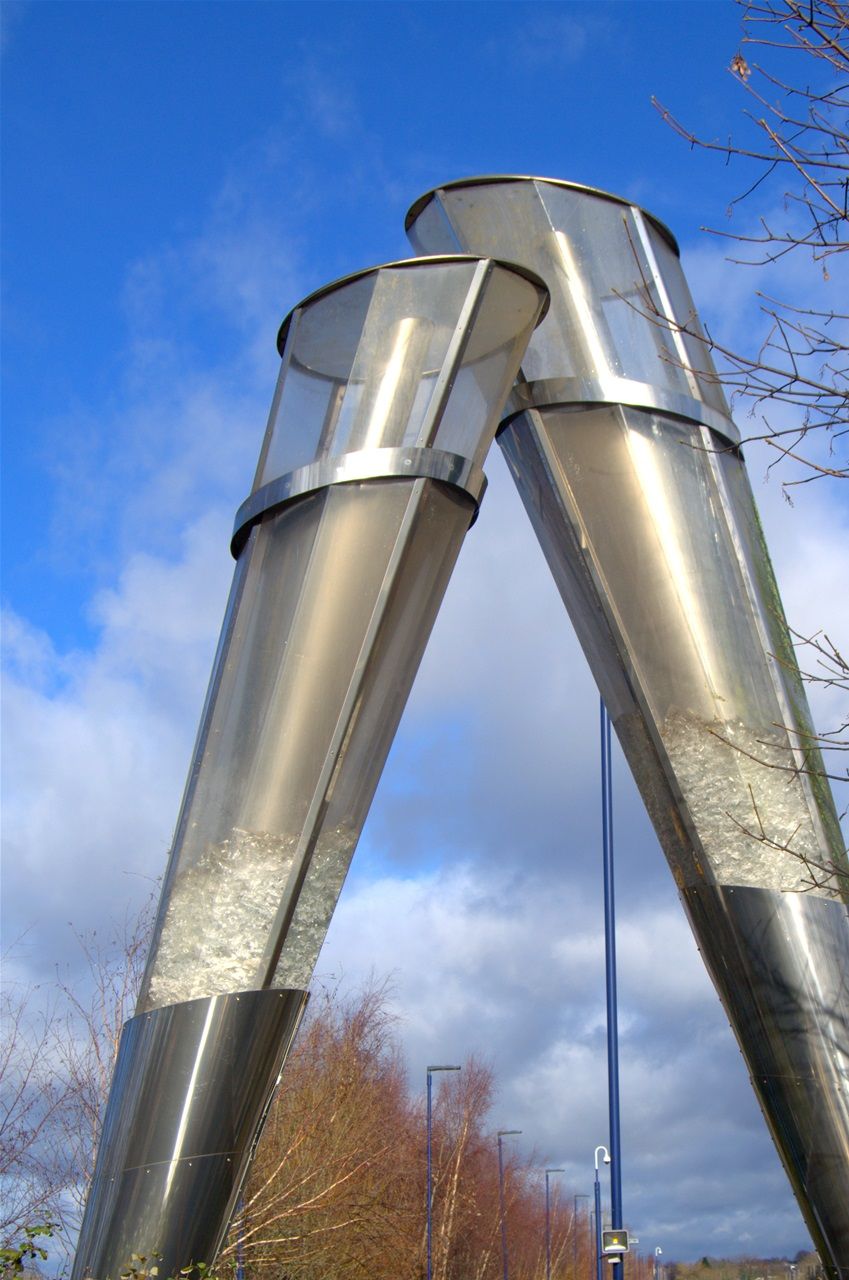 Chink, pedestrian footbridge , designed by mark Renn and Mick Thacker