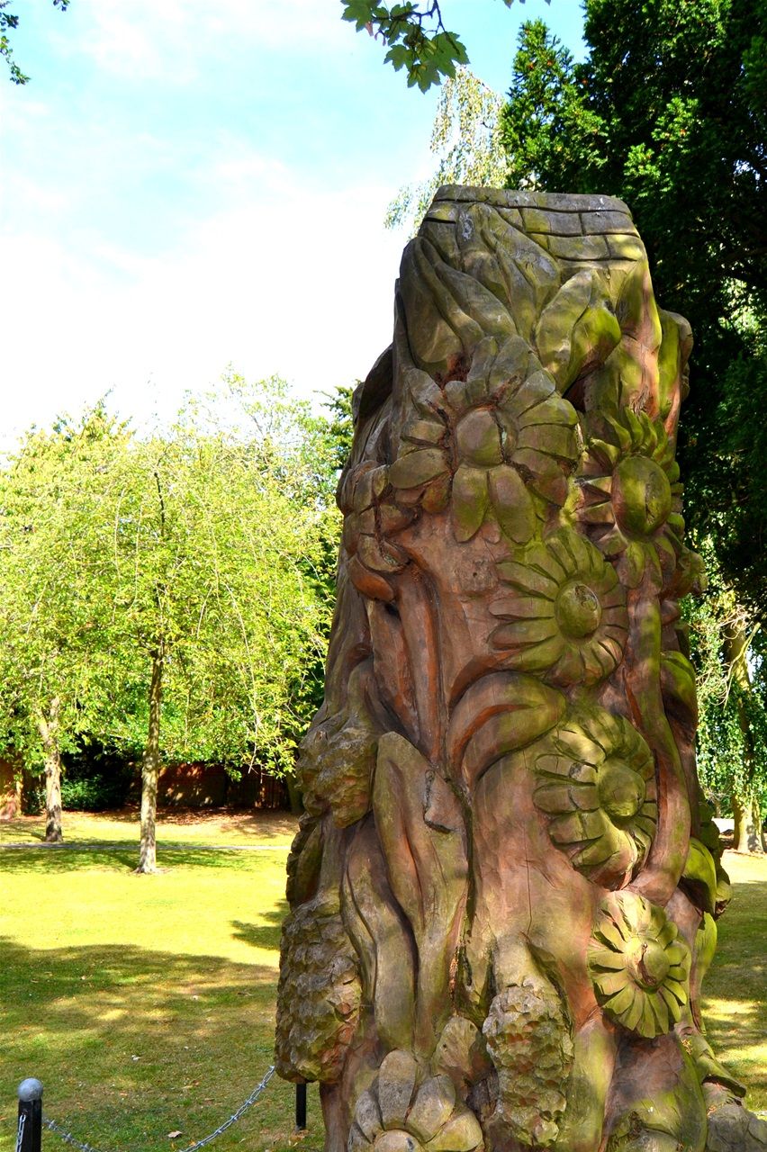 Wollascote park, Rupert. Designed Steve Field carved by Graham Jones in  Chestnut.