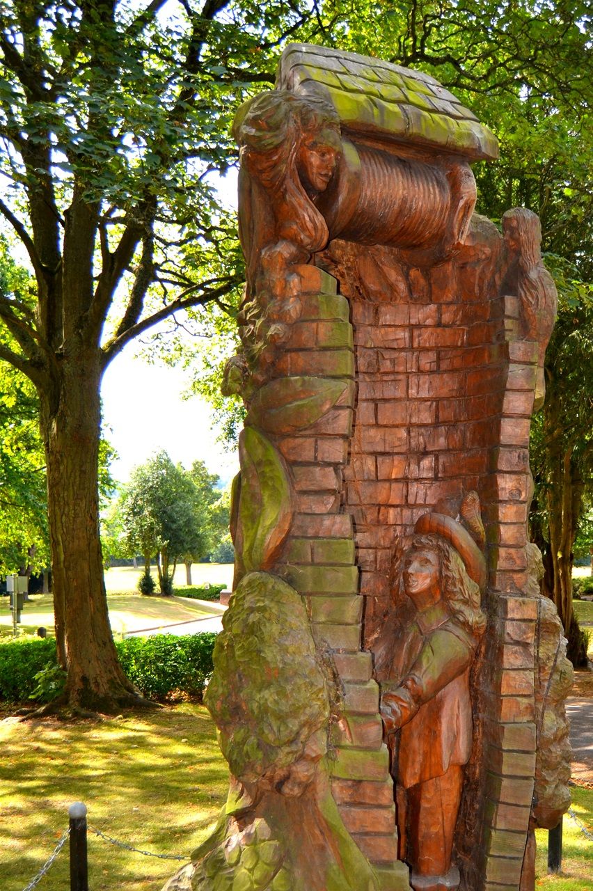 Wollascote park, Rupert. Designed Steve Field carved by Graham Jones in  Chestnut.