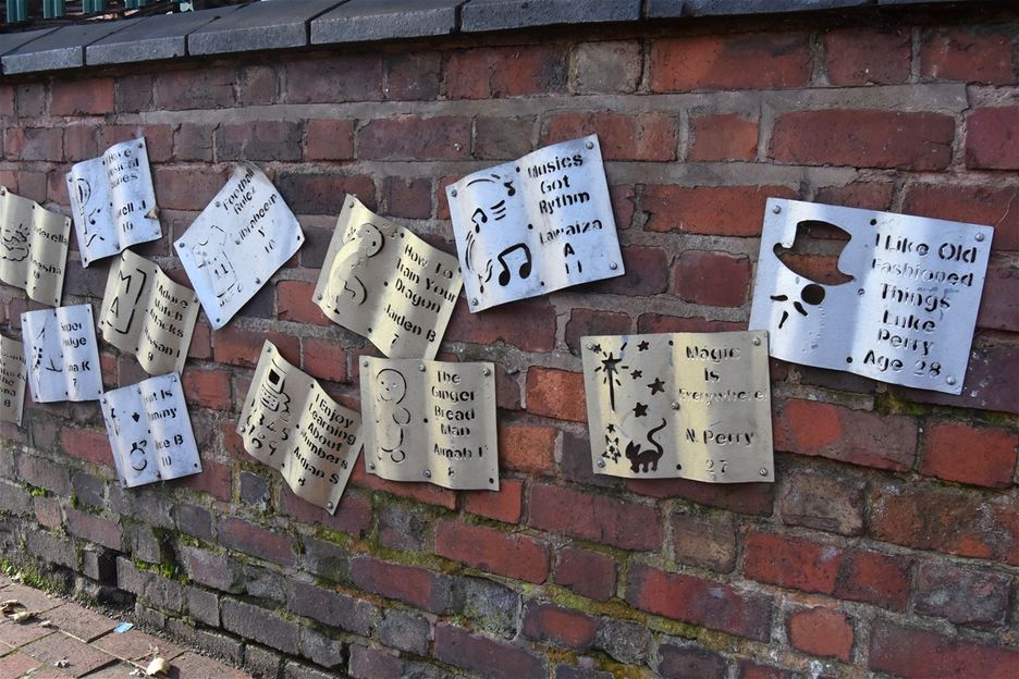 pages arranged by Natalie and Luke Perry of IHS with pupils of Bearwood Primary