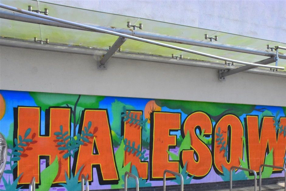 Bus station mural