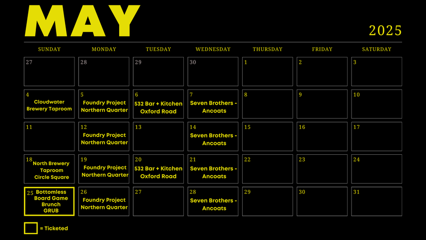 September 2024: Dungeons and flagons event calendar for board gaming around Manchester