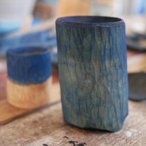 Indigodyed mug, great texture!
