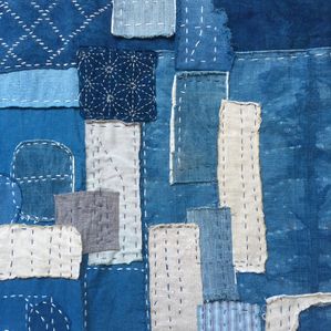 Patchwork inspired by Japanese Boro.