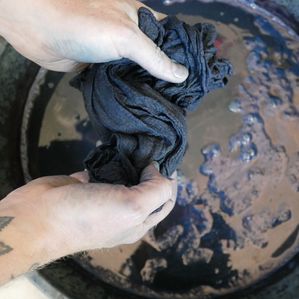 Dyeing process and oxidation.