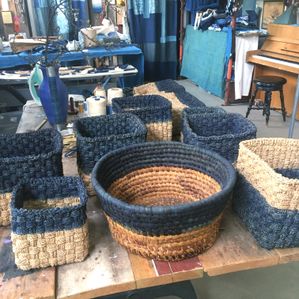 waterhyacinth and bananafiber.