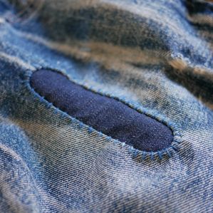 Indigodyed thread.