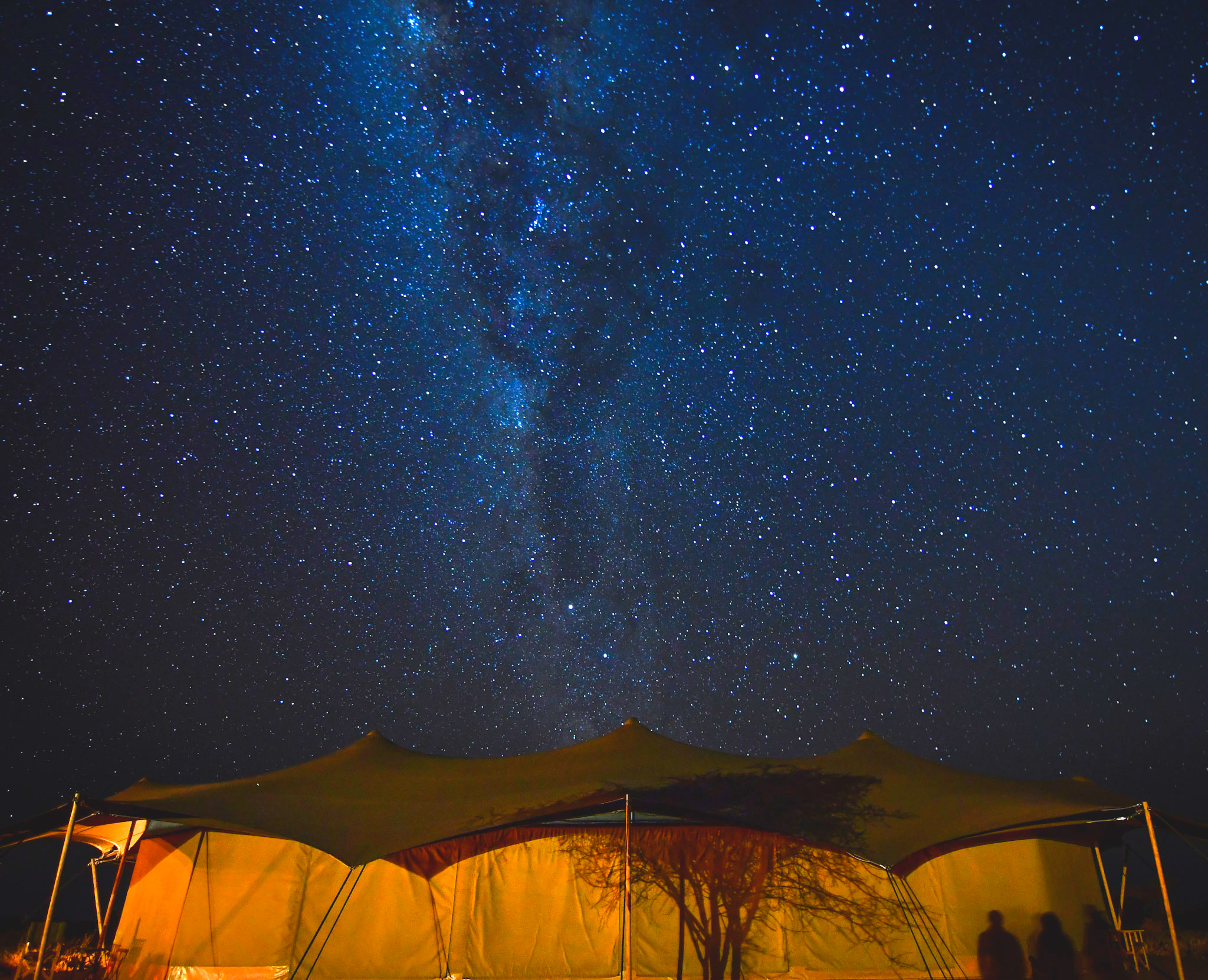 Milky Way above the dining tent