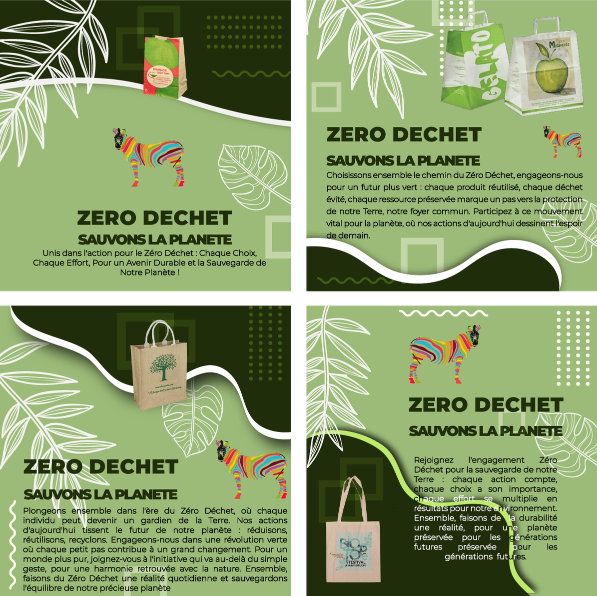 Zero dechet environnement sac publicitaire Bordeaux Paris Avignon