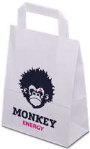 un sac en kraft à poignées plates personnalisé avec 2 couleurs à Bordeaux Paris Avignon Vichy Tulles Besançon Pontarlier