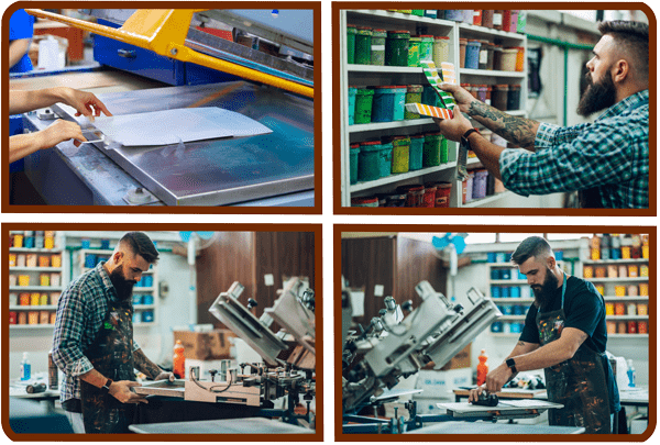 atelier de sérigraphie de L'Echoppe des Poches à Shopping - Bordeaux - Paris - Toulouse - Avignon - Vichy 
