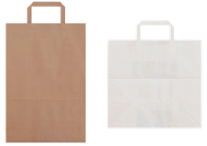 dimensions & formats pour vos commandes en petite quantité de sacs en kraft à poignées plates sur Bordeaux Avignon Paris Agen