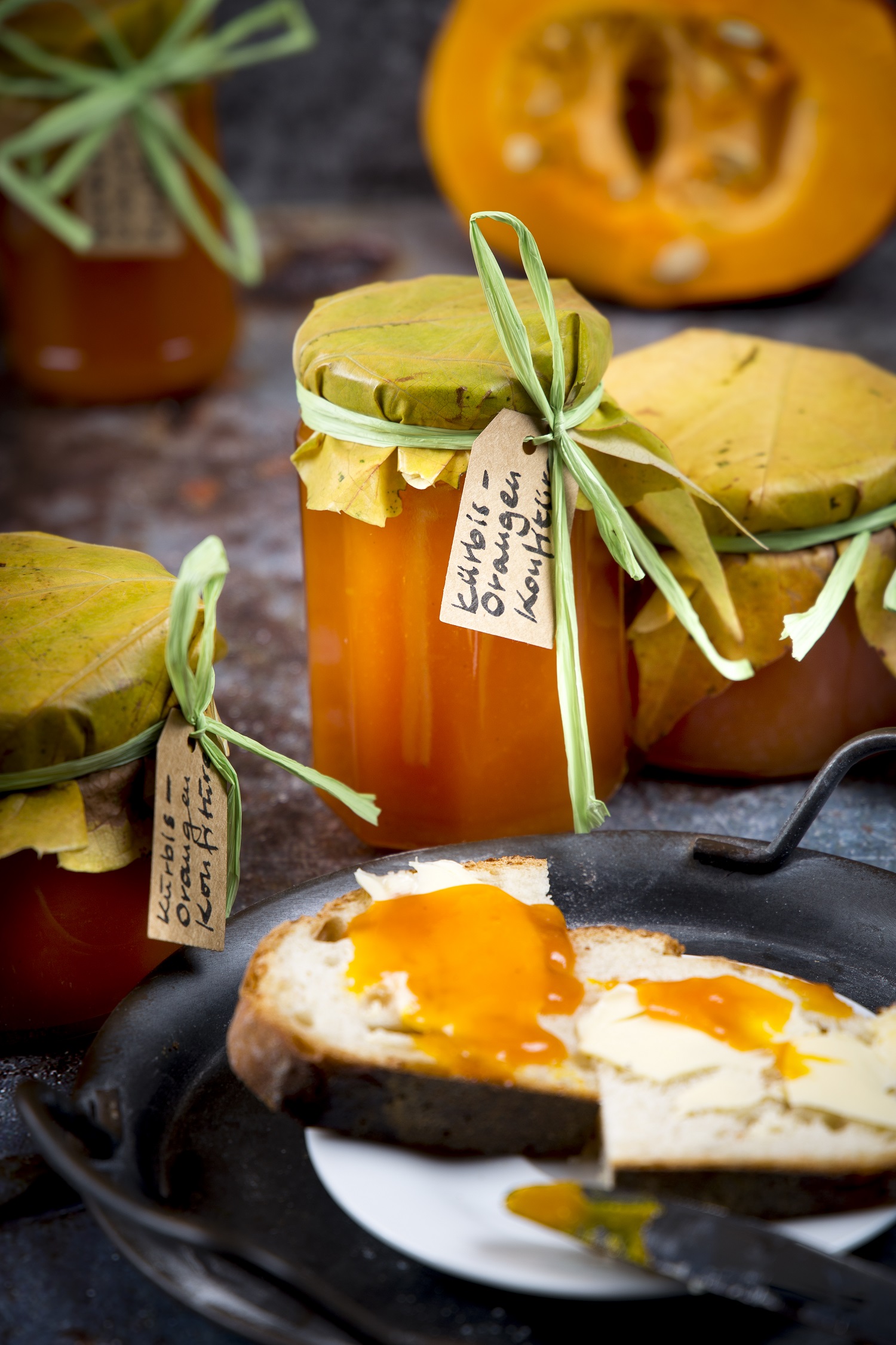 Kürbis-Orangen-Confitüre mit Tonkebohne