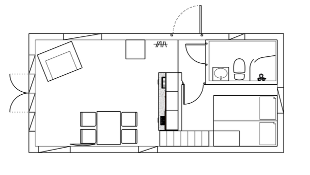 30 m2 - Variant av planlösning E