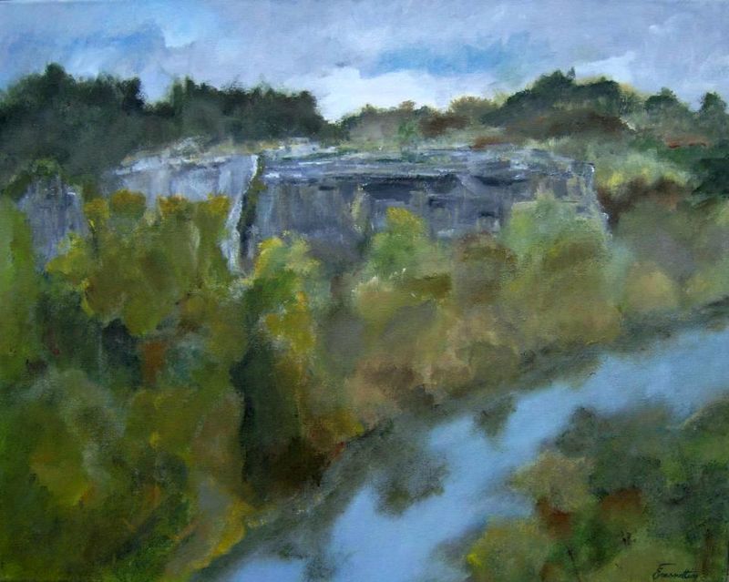 les roches noires concours  copistes 2008
travail en plein air acrylique sur toile 
40x50 2008