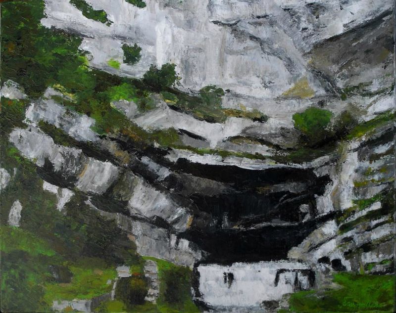 Concours copistes Ornans
source de la loue d'après photo
acrylique sur toile
40x50 2010