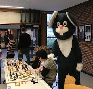 Balsmoseskolens mascot Skakmusen