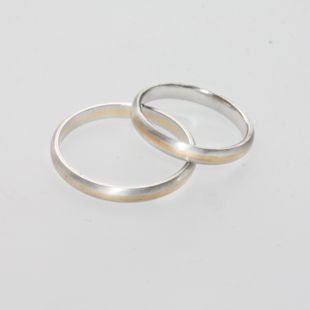 Eheringe Platin mit Feingoldseele