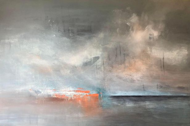 Samme sted - ulik tid 80x120 - Til salgs