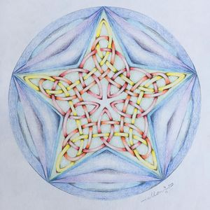Keltische vijfster mandala