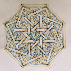 Oosters tegelpatroon mandala