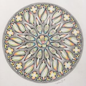 Roosvenster mandala iets gevorderden