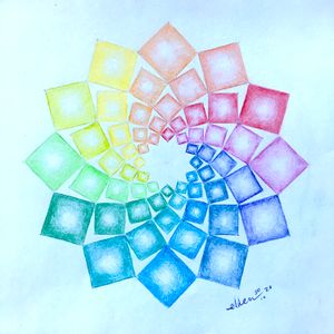 Square spiraal mandala beginners/gevorderden