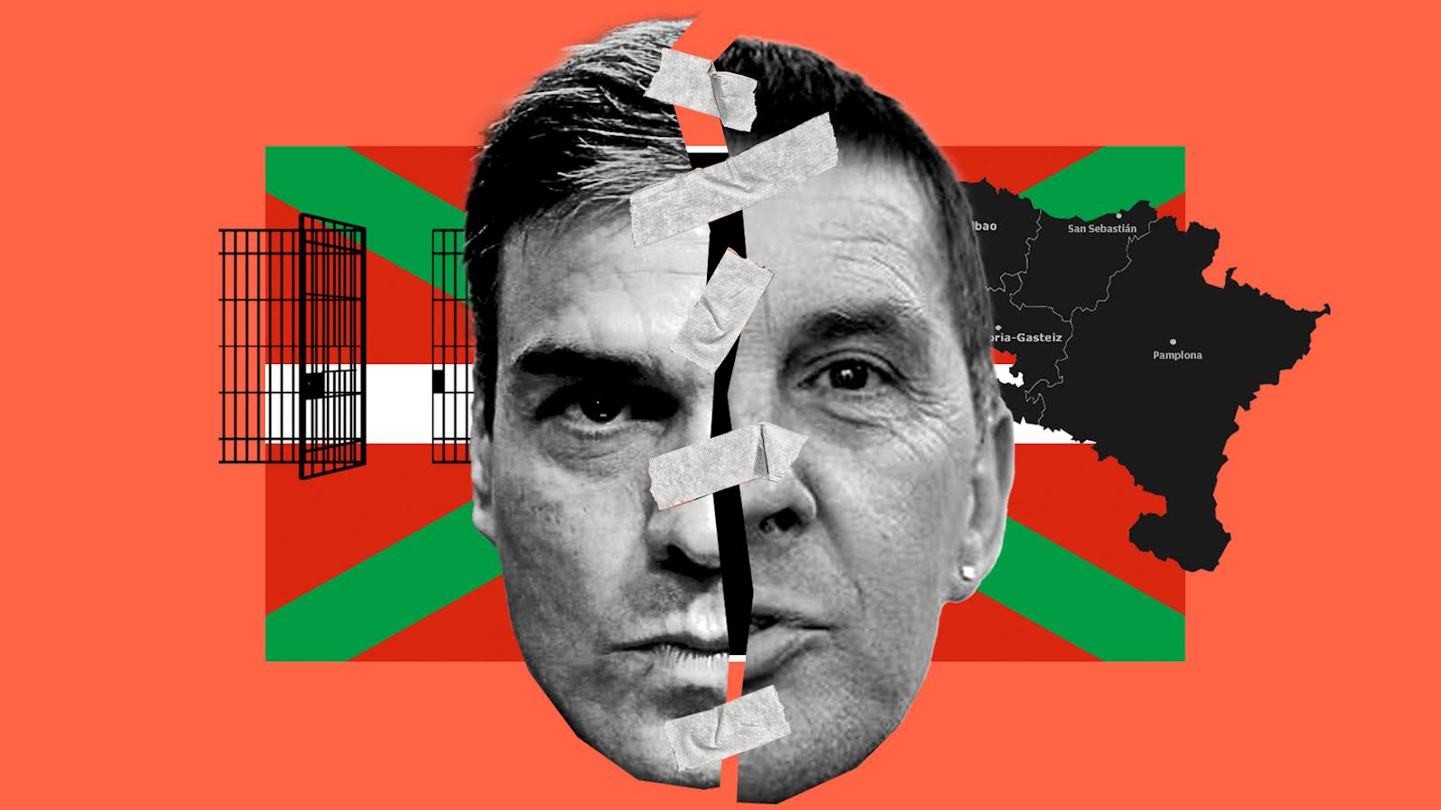 Collage: Sánchez - Otegi