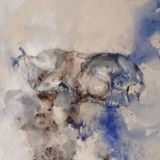 watercolor on plate / 120x120 cm /2020