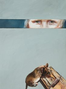 Girl and the mouse/oil on canvas/30x40 cm/2014