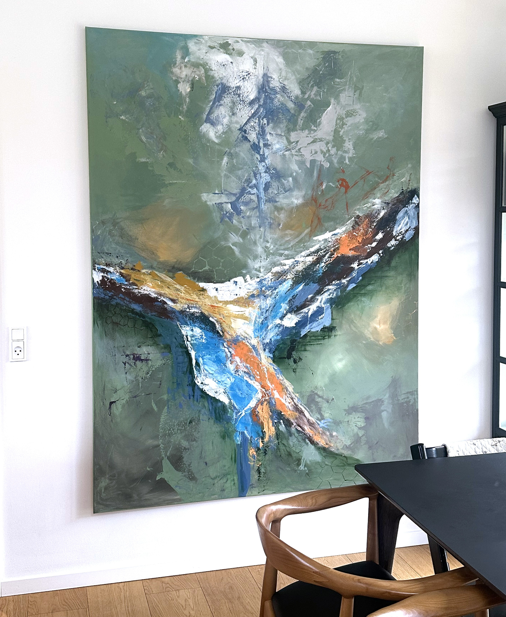 Painting big size acrylic on canvas