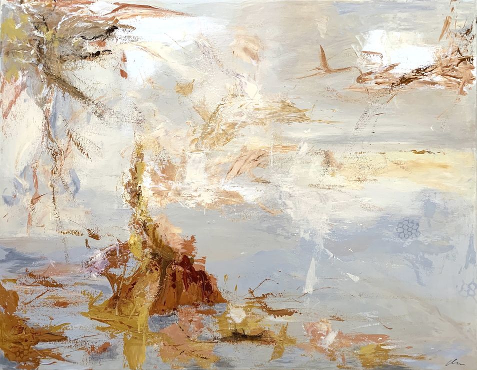 Painting "Glimpsing" - Acrylic on canvas
