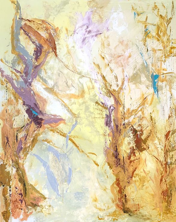 Painting "In the Heat" acrylic on canvas