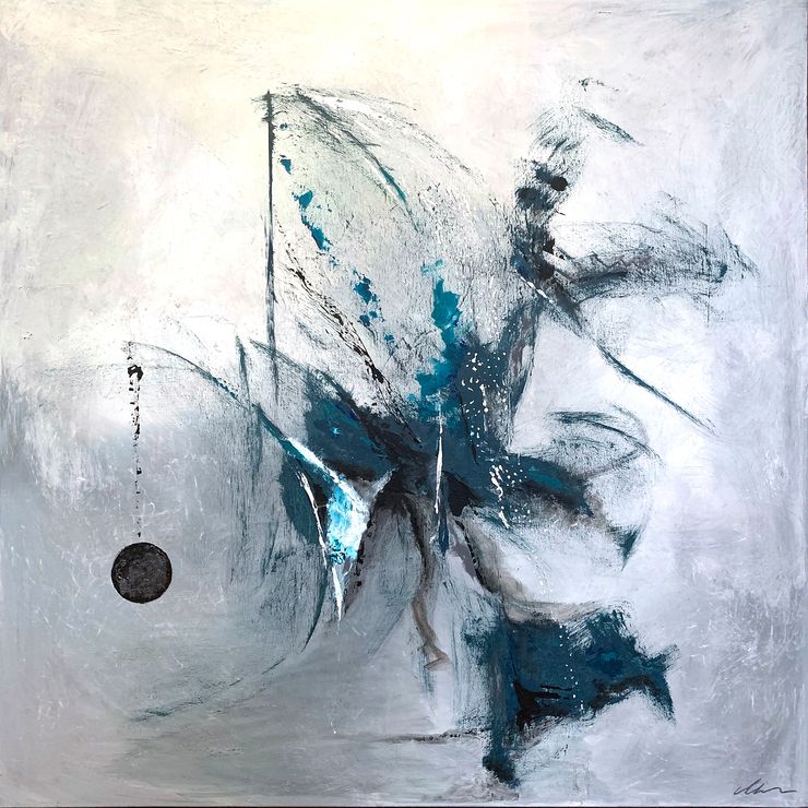 Kunst "The Hunting" akryl på lærred