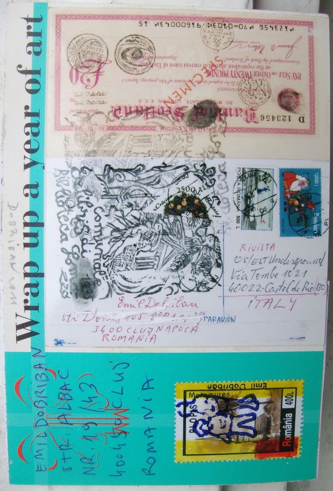 Mail Art, 30cm /20cm, made for Ov/Eest Underground Magazine, Castel del Rio, Italy, 2011