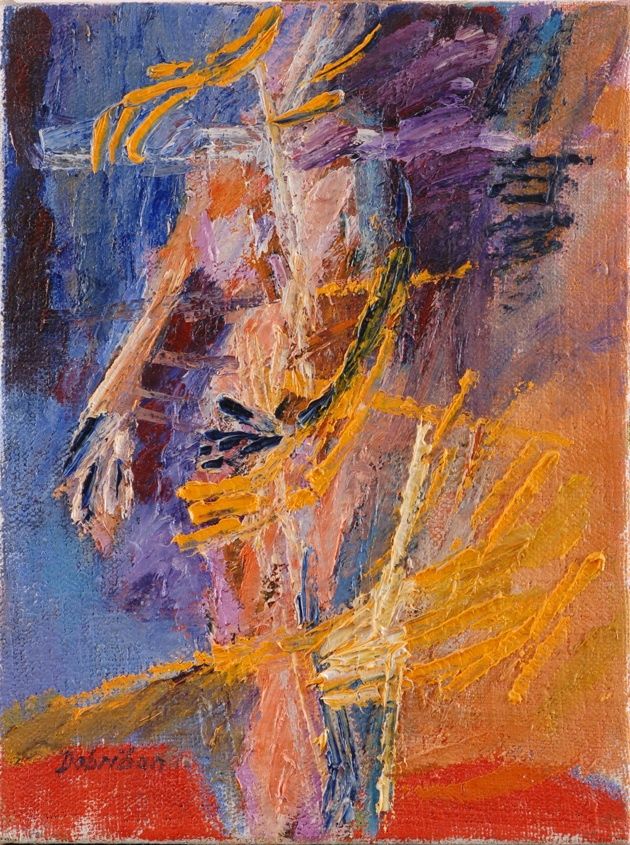 Girl in the wind, oil/canvas, 40cm/ 30cm.