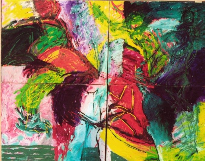 Oil/canvas, 160cm/200cm. Work in the collection of the Museum of Art, Bacau, RO.