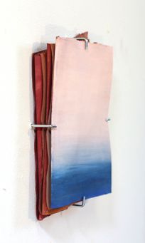 Gouache on paper pink blue 20x20 cm
