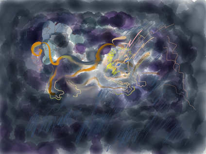 The thunder at night was a mighty lion